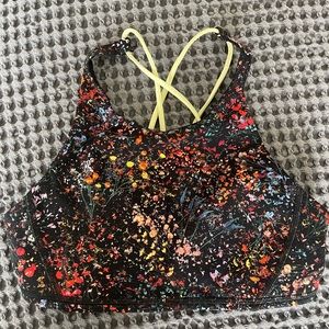 Lululemon high neck floral sports bra
